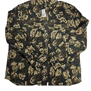 Express Men's Camouflage Floral Shirt